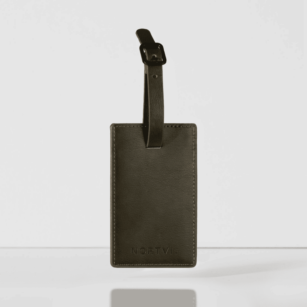 Moss Green Luggage Tag | Personalise your luggage label